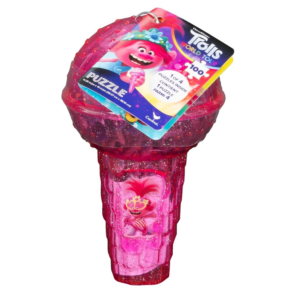 New Dreamworks Trolls World Tour Poppy Ice Cream Cone 100 Piece Kids Puzzle Toy‎